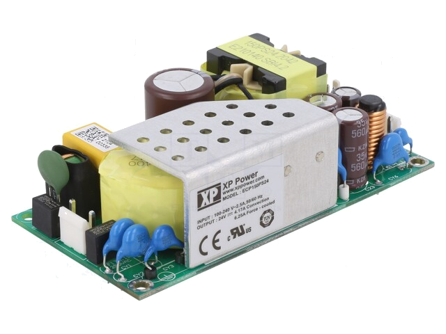 Voedingseenheid: schakelende; open; 150W; 85÷264VAC; OUT: 1; 24VDC Voedingseenheid: schakelende; open; 150W; 85÷264VAC; OUT: 1; 24VDC